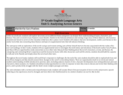 Unit 5.5: Analyzing Across Genres (Hatchet)
