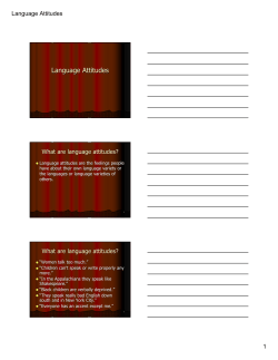 Language Attitudes