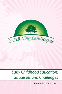 Early Childhood Education: Successes and Challenges