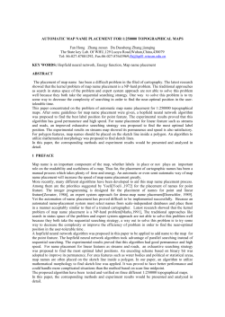 AUTOMATIC MAP NAME PLACEMENT FOR 1:250000