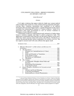 CIVIL RIGHTS VIOLATIONS = BROKEN WINDOWS