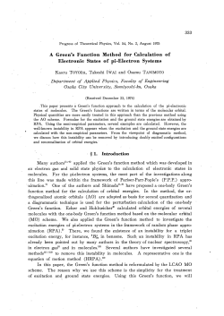 A Green`s Function Method for Calculation of Electron:ic States of pi