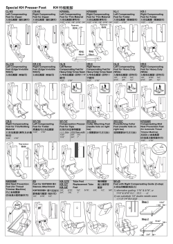 KH presser foot - Kwok Hing Sewing Machine Co