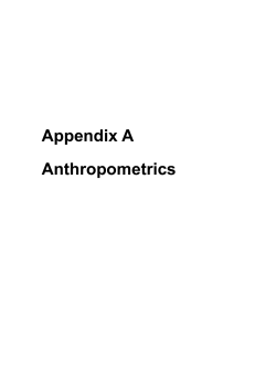 Appendix A - Anthropometrics