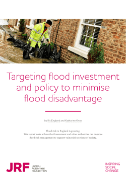 Targeting flood investment and policy to minimise flood disadvantage
