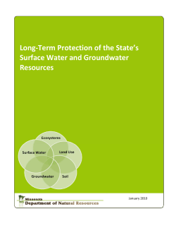 Long-Term Protection of the State`s Surface Water and Groundwater