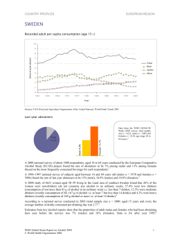 SWEDEN - Btg - Institute of Alcohol Studies
