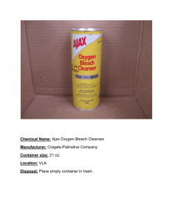 Chemical Name: Ajax Oxygen Bleach Cleanser Manufacturer