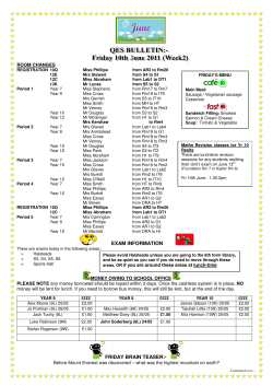EXAM INFORMATION FRIDAY BRAIN TEASER:-