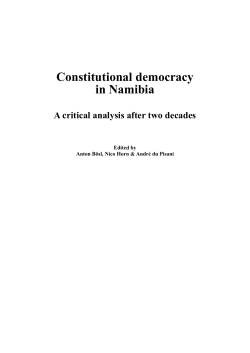 Constitutional democracy in Namibia