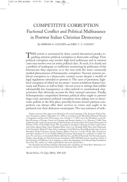 COMPETITIVE CORRUPTION Factional Conflict and Political