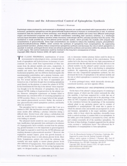 Stress and the Adrenocortical Control of Epinephrine Synthesis