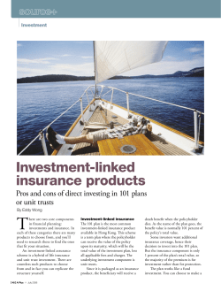 Investment-linked insurance products