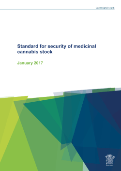 Standard for security of medicinal cannabis stock, January 2017