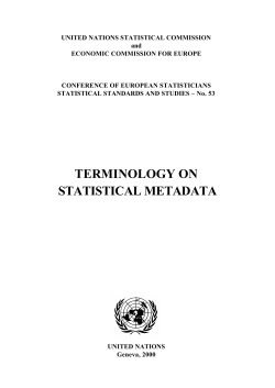 terminology on statistical metadata