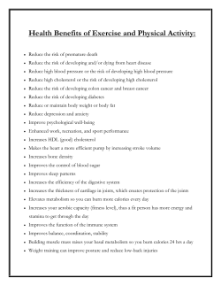 Health Benefits of Exercise and Physical Activity