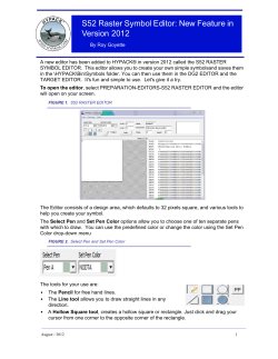 S52 Raster Symbol Editor: New Feature in Version 2012