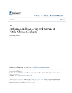 Mahatma Gandhi: A Living Embodiment of Hindu