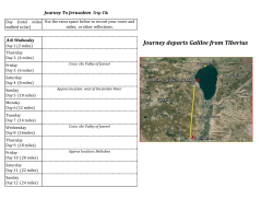 Journey departs Galilee from Tiberius