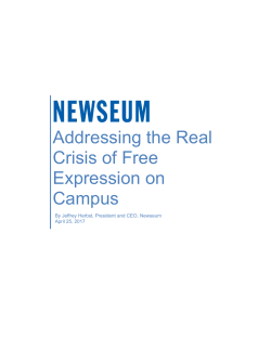 Addressing the Real Crisis of Free Expression on Campus