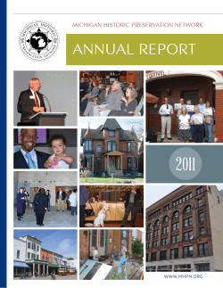 2011 Annual Report - Michigan Historic Preservation Network