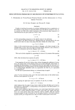 Hubbert and Rubey, 1959, Role of fluid pressure in the mechanics of