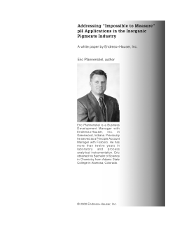 Addressing &ldquo;Impossible to Measure&rdquo; pH Applications in the