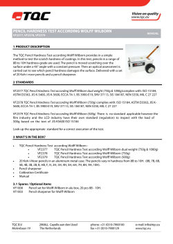 pencil hardness test according wolff wilborn