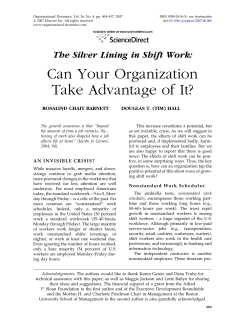 The silver lining in shiftwork