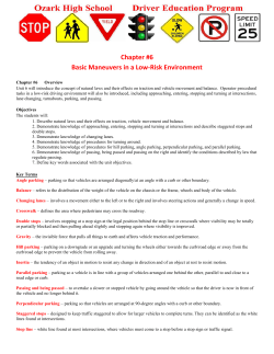 Chapter #6 Basic Maneuvers in a Low