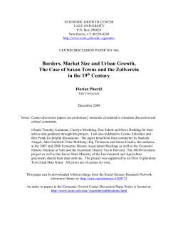 Borders, Market Size and Urban Growth, The Case of Saxon Towns