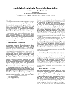 Applied Visual Analytics for Economic Decision