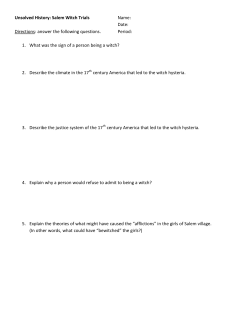 Unsolved History: Salem Witch Trials