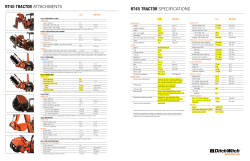 RT45 TRACTOR aTTacHMENTS RT45 TRACTOR SPEcIFIcaTIoNS