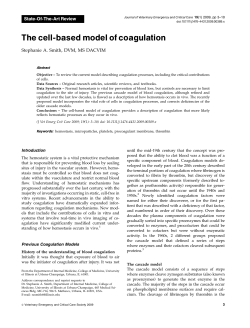 The cell-based model of coagulation
