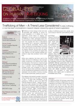 Trafficking of Men - International Organization for Migration