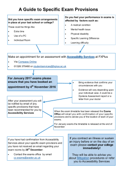 Step-by-step guide to Specific Provisions in exams