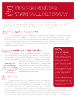 5tips for writing your college essay