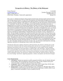 Perspectives in History: The History of the Holocaust