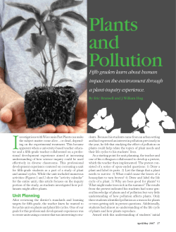 Plants and Pollution - National Science Teachers Association