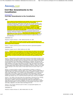 Civil War Amendments to the
