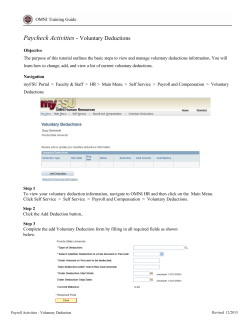 Adding Voluntary Deductions