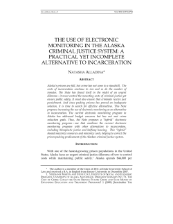 The Use of Electronic Monitoring in the Alaska Criminal Justice