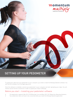 setting up your pedometer