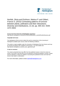 Norfolk, Olivia and Eichhorn, Markus P. and Gilbert, Francis S. (2015