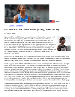 LATOSHA WALLACE - 400m hurdles (:55.85) / 400m (:51.73)