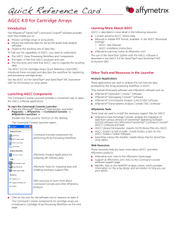 GeneChip? Command Console? Software 3.0.1 for Cartridge Arrays