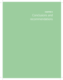 Conclusions and recommendations