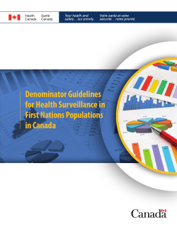 Denominator Guidelines for Health Surveillance in First Nations