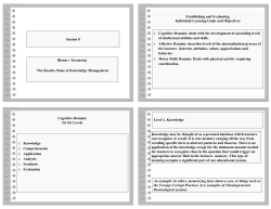 Session 8 Bloom s Taxonomy The Rosetta Stone of Knowledge